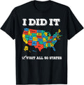 Visited All 50 States Usa Map For Travel Champion Lover