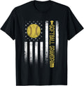 Distressed Usa American Flag Softball Grandpa Fathers Day