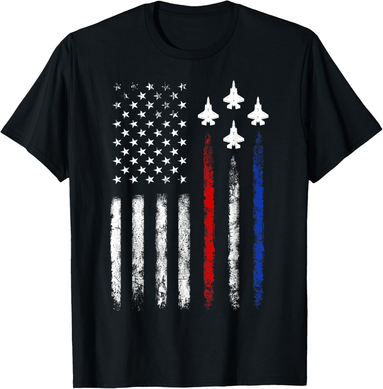 Patriotic Red White Blue Usa Flag Fighter Jet 4Th Of July
