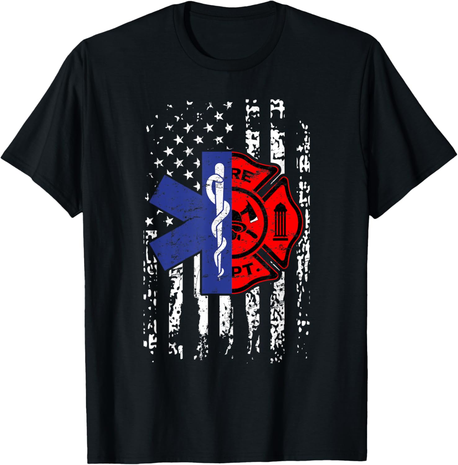 Emt Firefighter Firefighter Emt American Flag Gift
