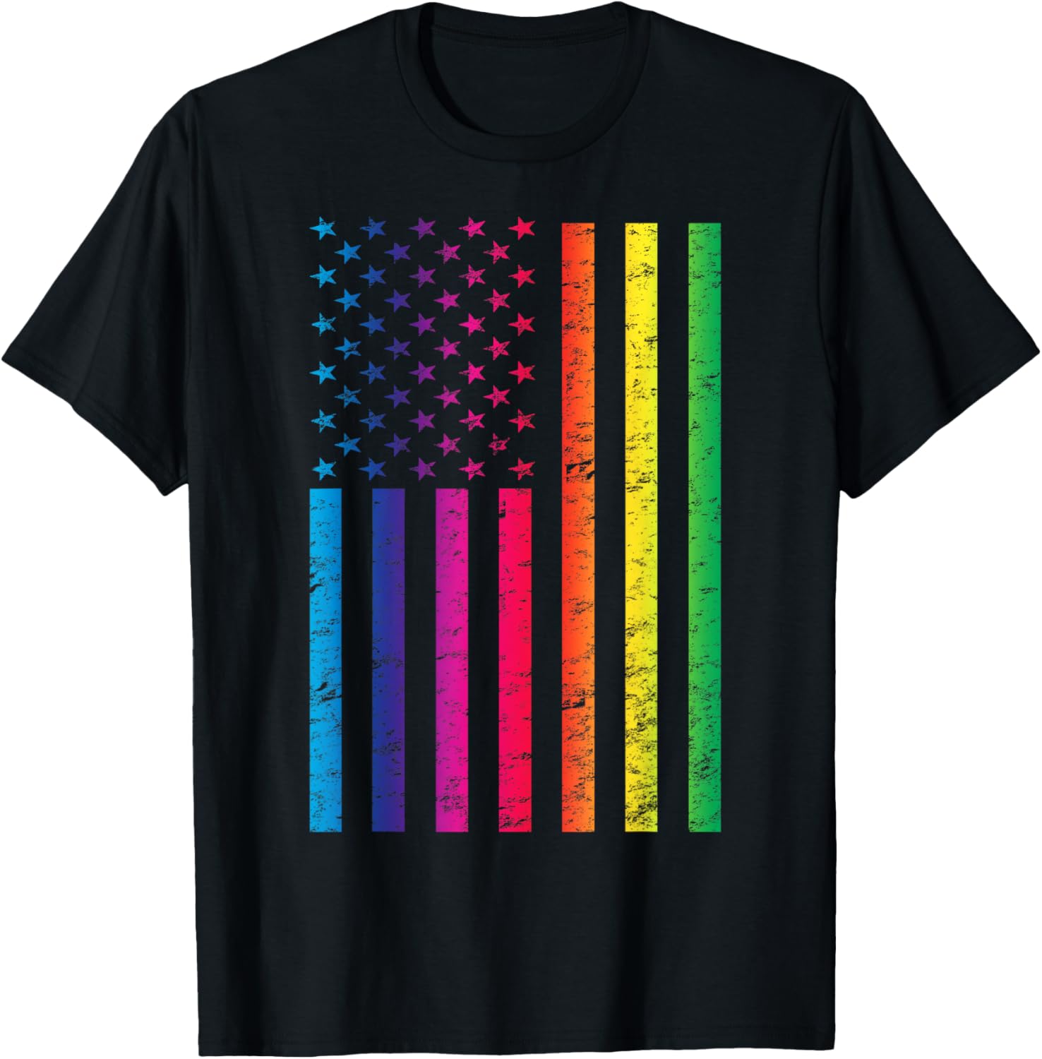 Vintage American Flag Gay Pride Rainbow Lgbt Diversity