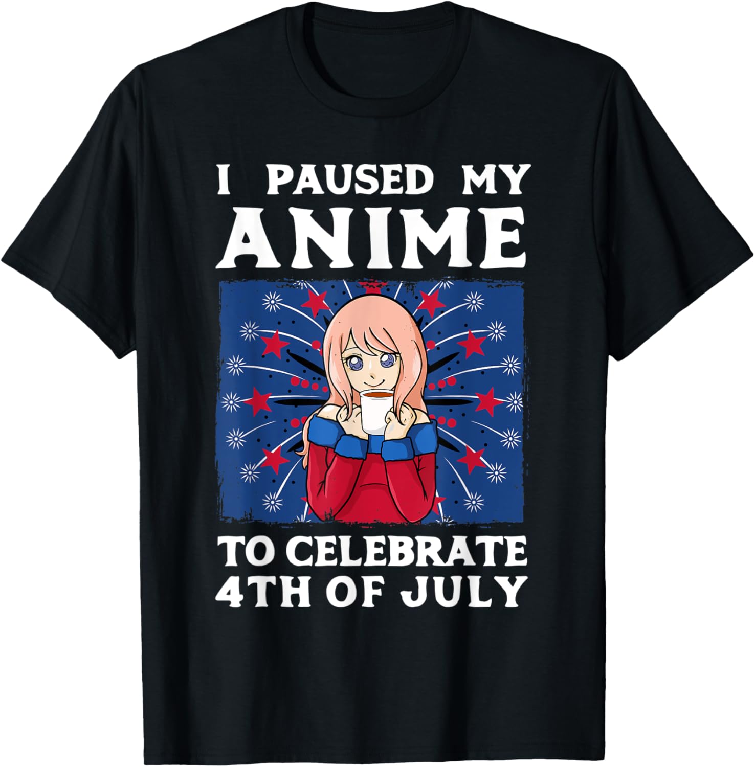 Anime American Flag Kawaii Otaku Japanese Usa 4Th Of July