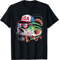 Funny Fish Bass American Flag Fishing Fisherman 4Th Of July