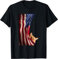 Cat Patriotic Shirts For Men 4Th Of July Shirts Women Usa