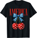 America Cherries Us Flag Coquette Bow Cherry 4Th Of July