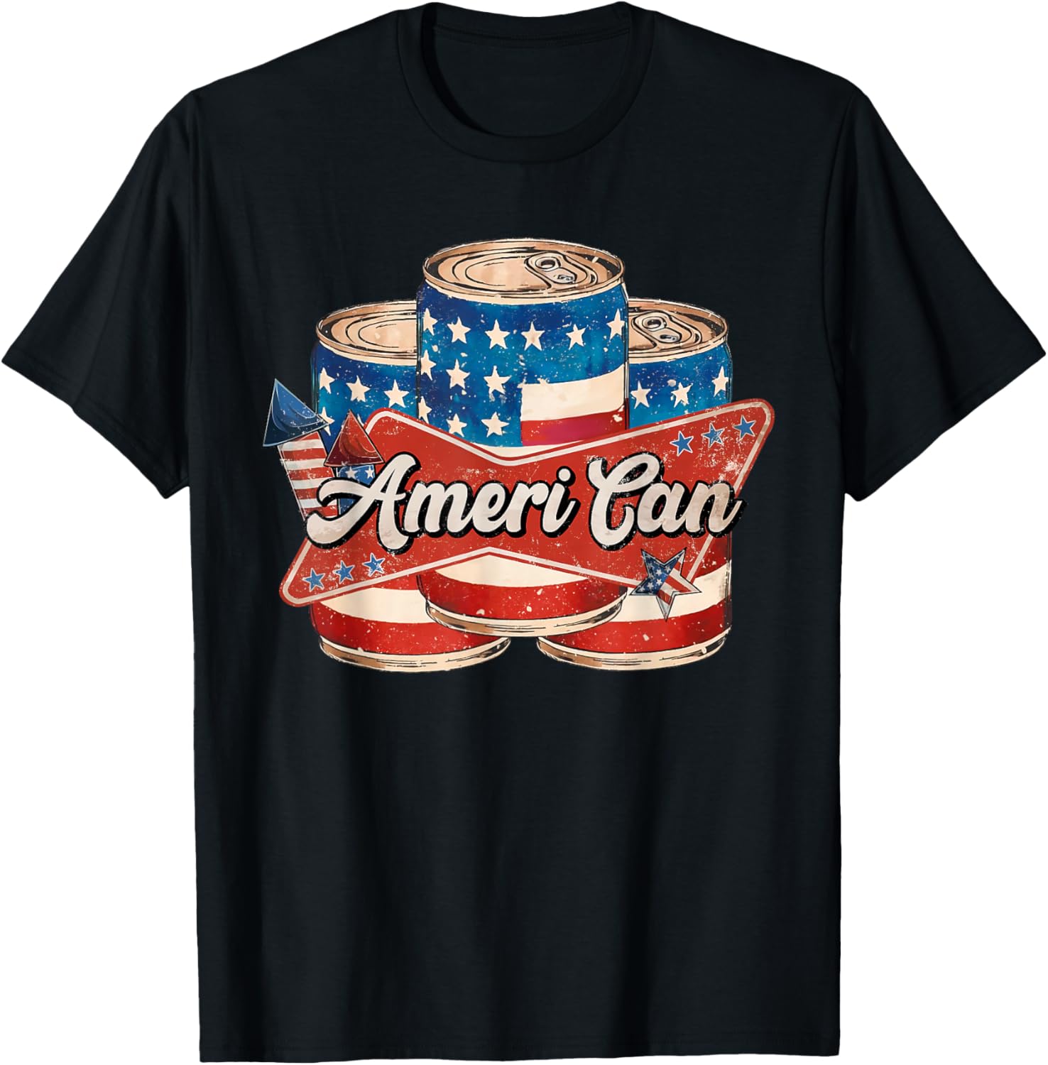 American Ameri Can 4Th Of July Retro Usa Beer Patriotic