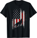 Wolf 4Th Of July American Flag Howling Wolves Patriotic Mens