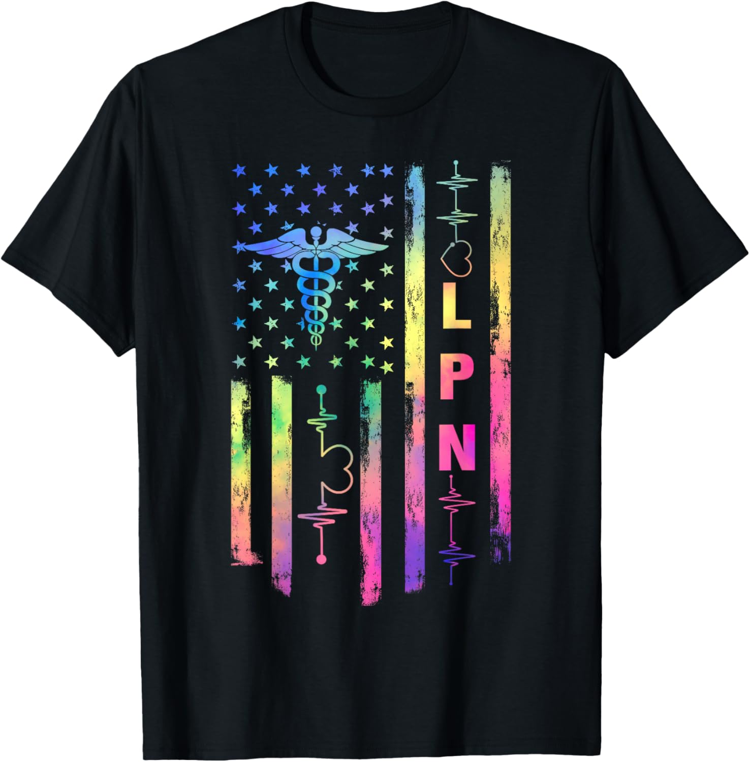 Lpn Usa United States American Flag Patriotic