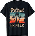 Retro Sunset Beach Retirement Quote Retired Printer