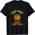 Stay Cozy Keep Knitting Retro Yarn