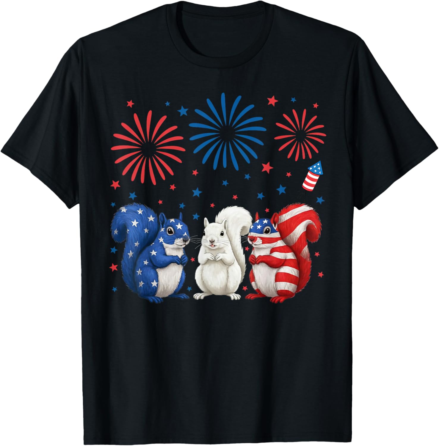 Squirrel Usa Flag Patriotic 4Th Of July Gifts Men Women Kids