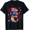 Chicken Farm Funny Patriotic Chickens Usa Flag 4Th Of July