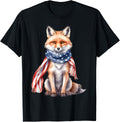 Fox 4Th Of July American Flag Fox Animal Patriotic