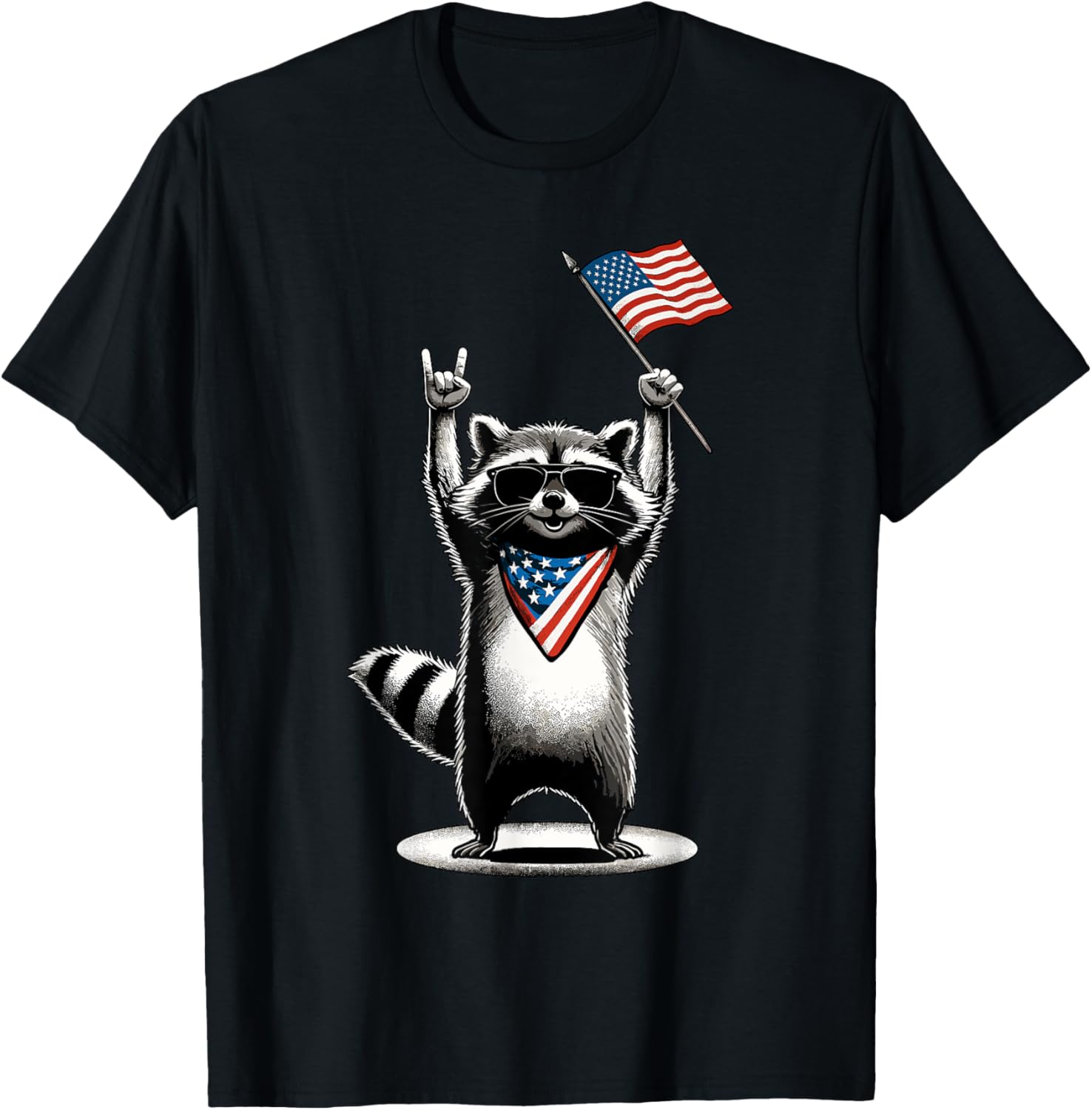 Usa Patriotic Raccoon Men Women Kids Funny 4Th Of July