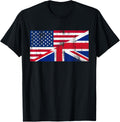 Uk And Us Flag Friendship Distressed T Shirt