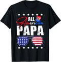 All American Papa 4Th Of July Dad Daddy Usa Flag Sunglasses