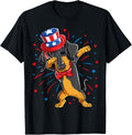 Dabbing Dachshund 4Th Of July T Shirt Men Usa American Flag