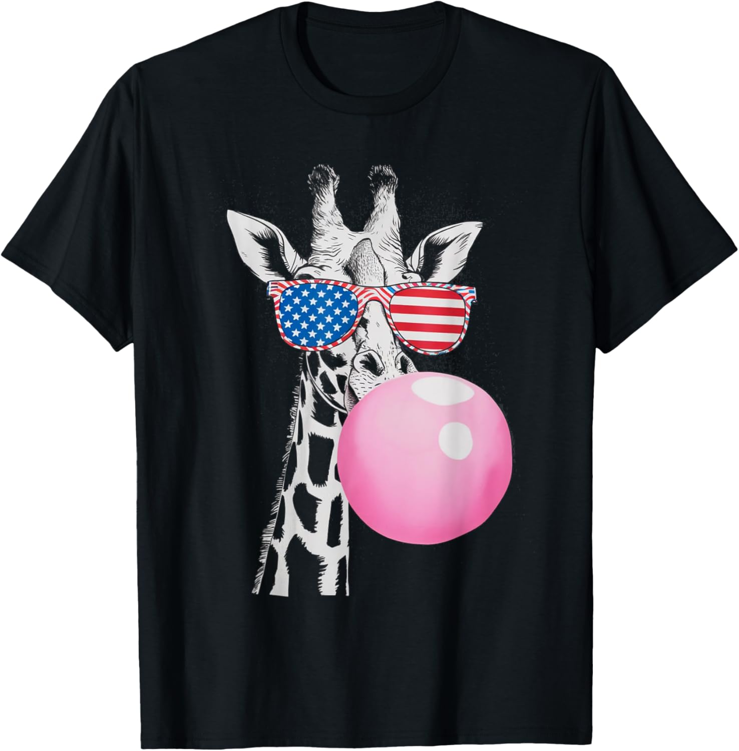 Cool Giraffe With American Flag Sunglasses 4Th Of July Gifts