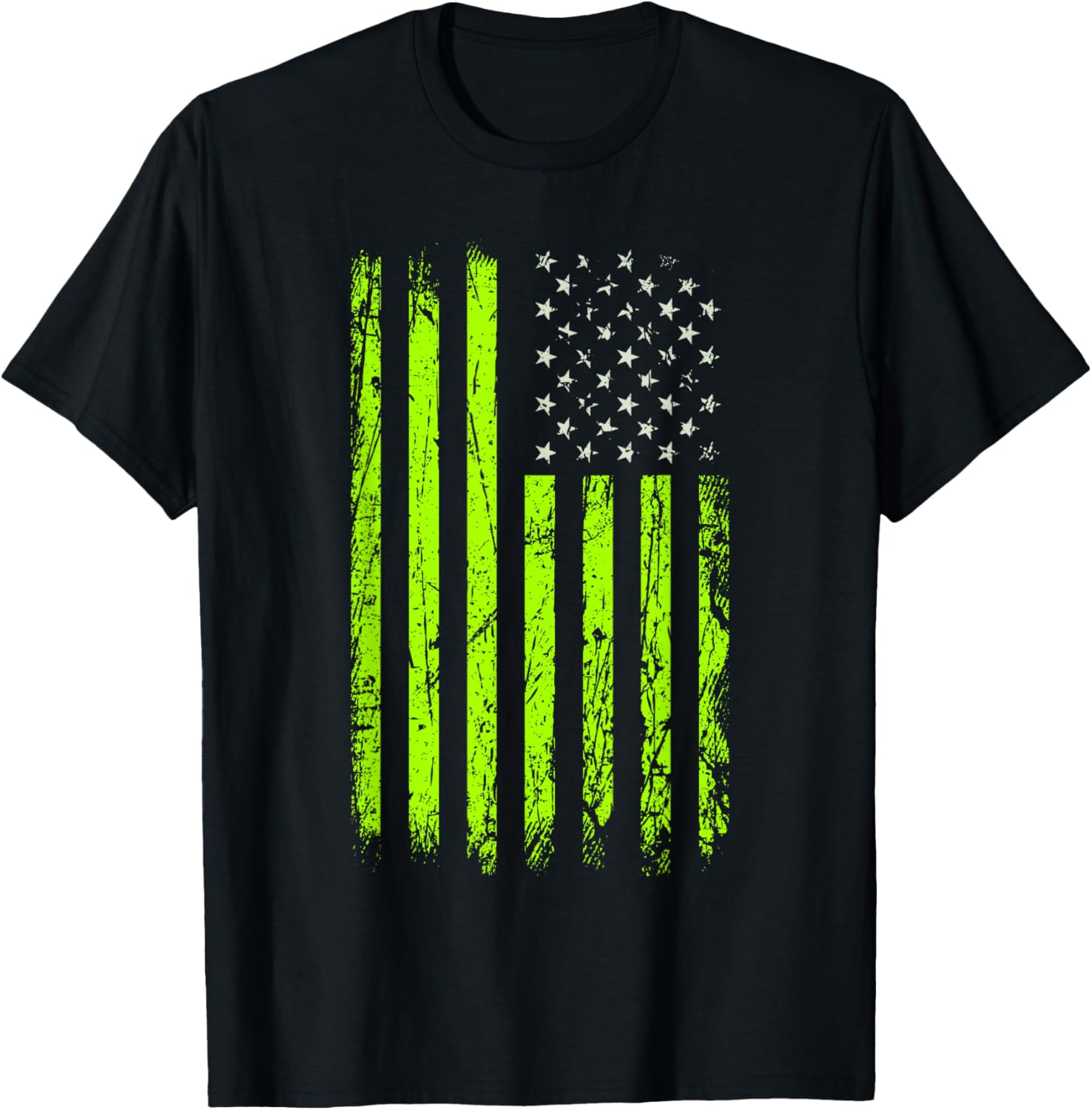 Green Stars Stripesamerican Usa Flag Green Color Graphic