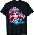 4Th July Patriotic Cute Mermaid American Usa Flag Boys Girls