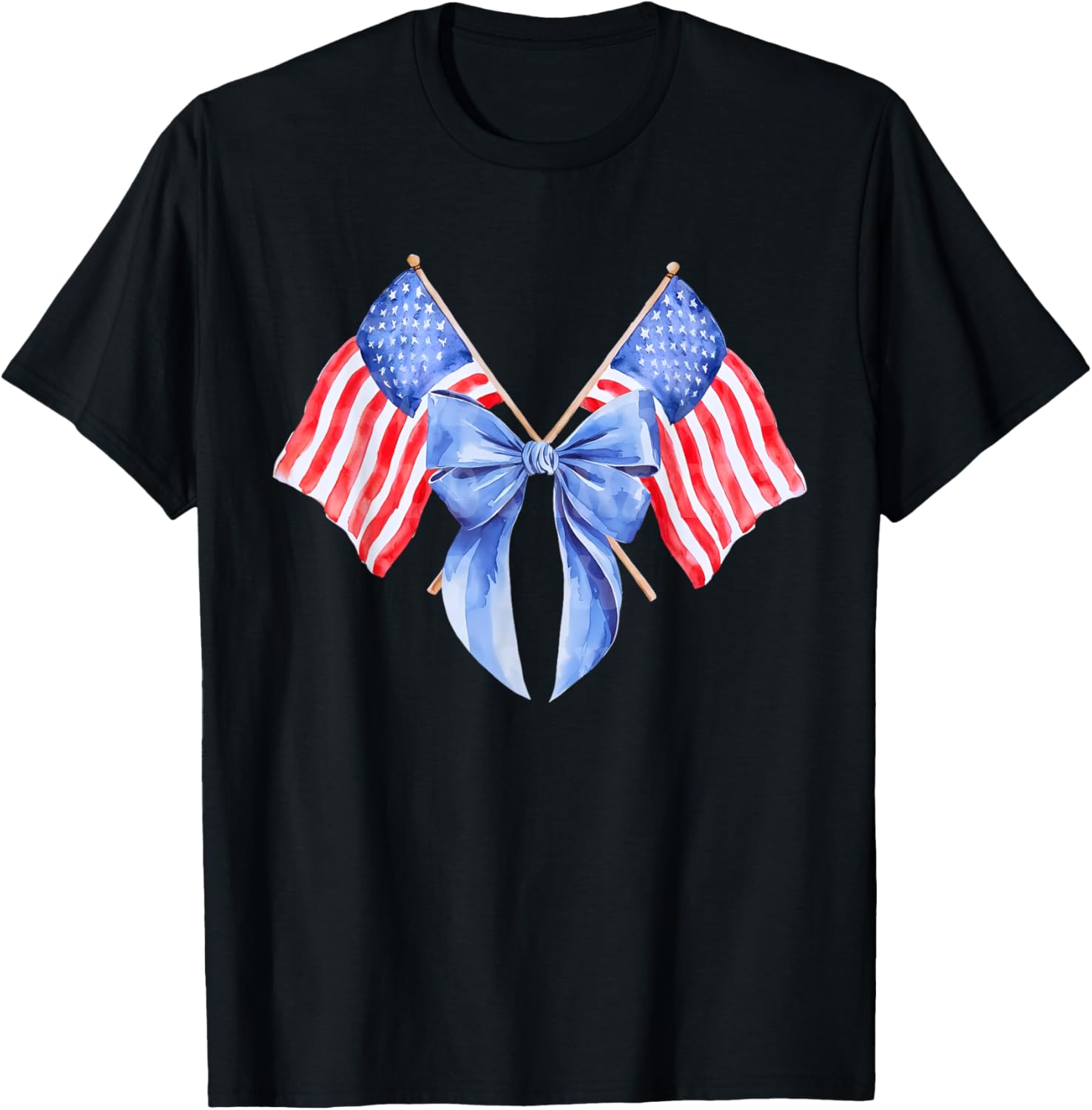 American Coquette Bow Patriotic Usa Flag 4Th Of July Women