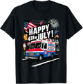 Happy 4Th Of July Nostalgic Ice Cream Truck American Flag