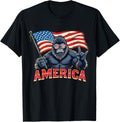 America Bigfoot Sasquatch July 4Th Usa Flag Rock Patriotic