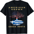 Greek American Flag T Shirt Greece Usa America Gift