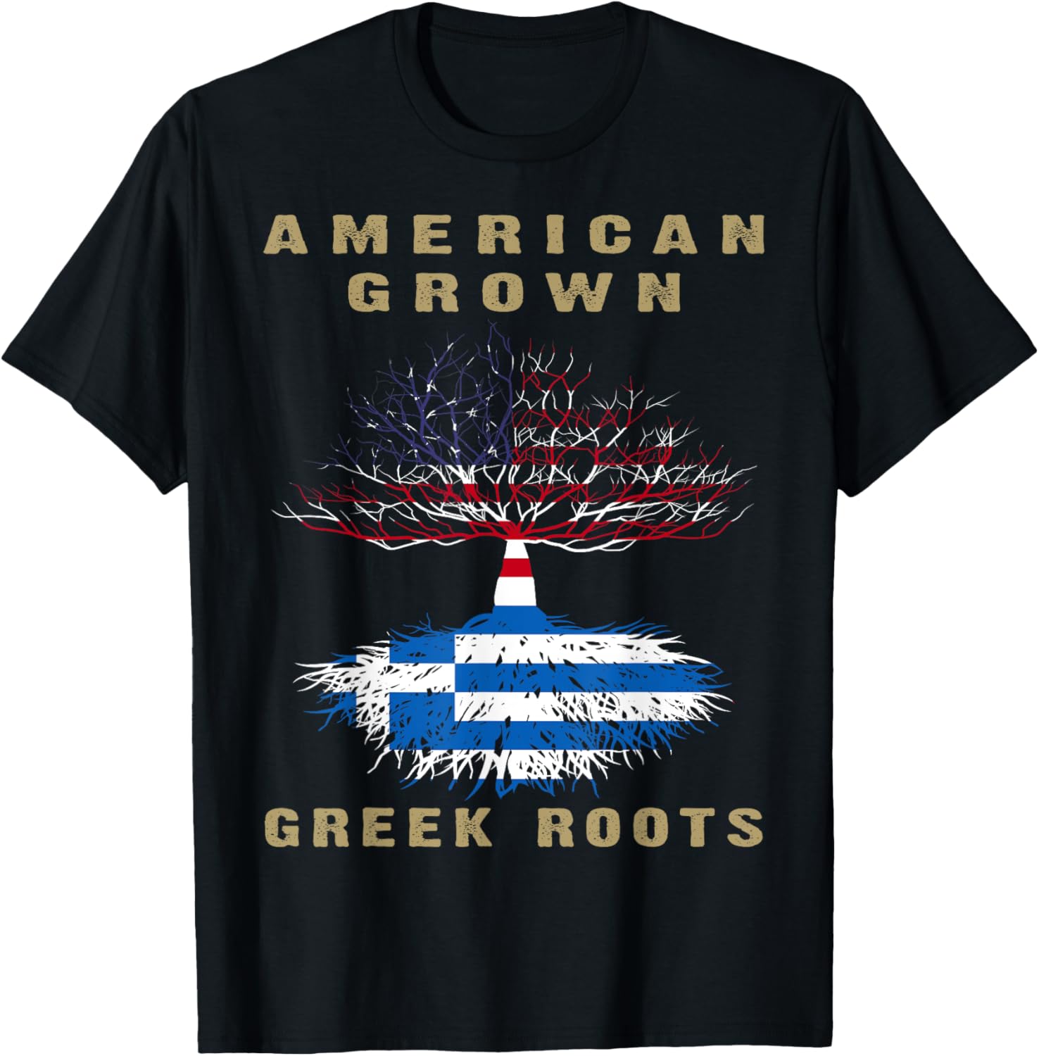 Greek American Flag T Shirt Greece Usa America Gift
