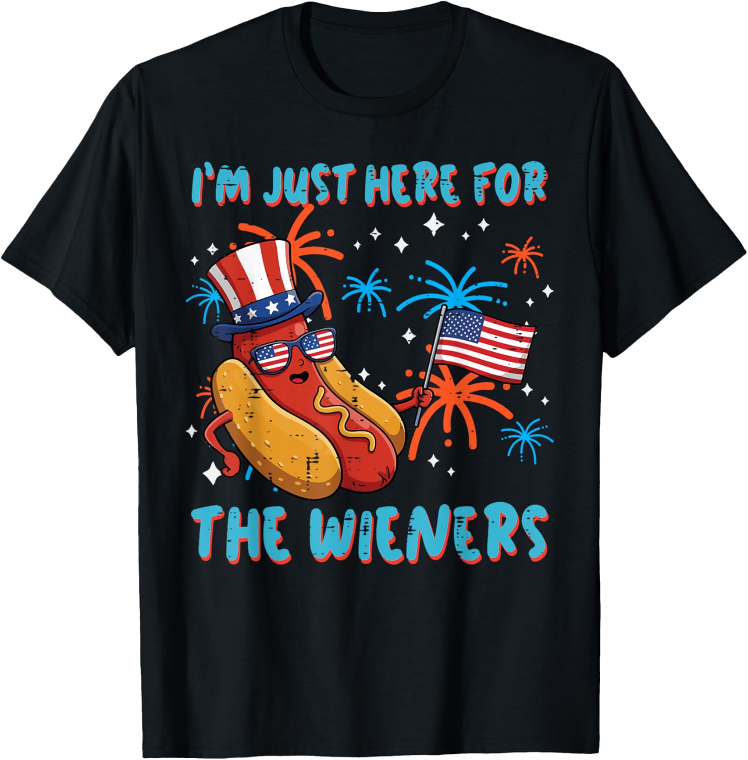 Here For Wieners 4Th Of July Hotdog Patriot Men Women Kids