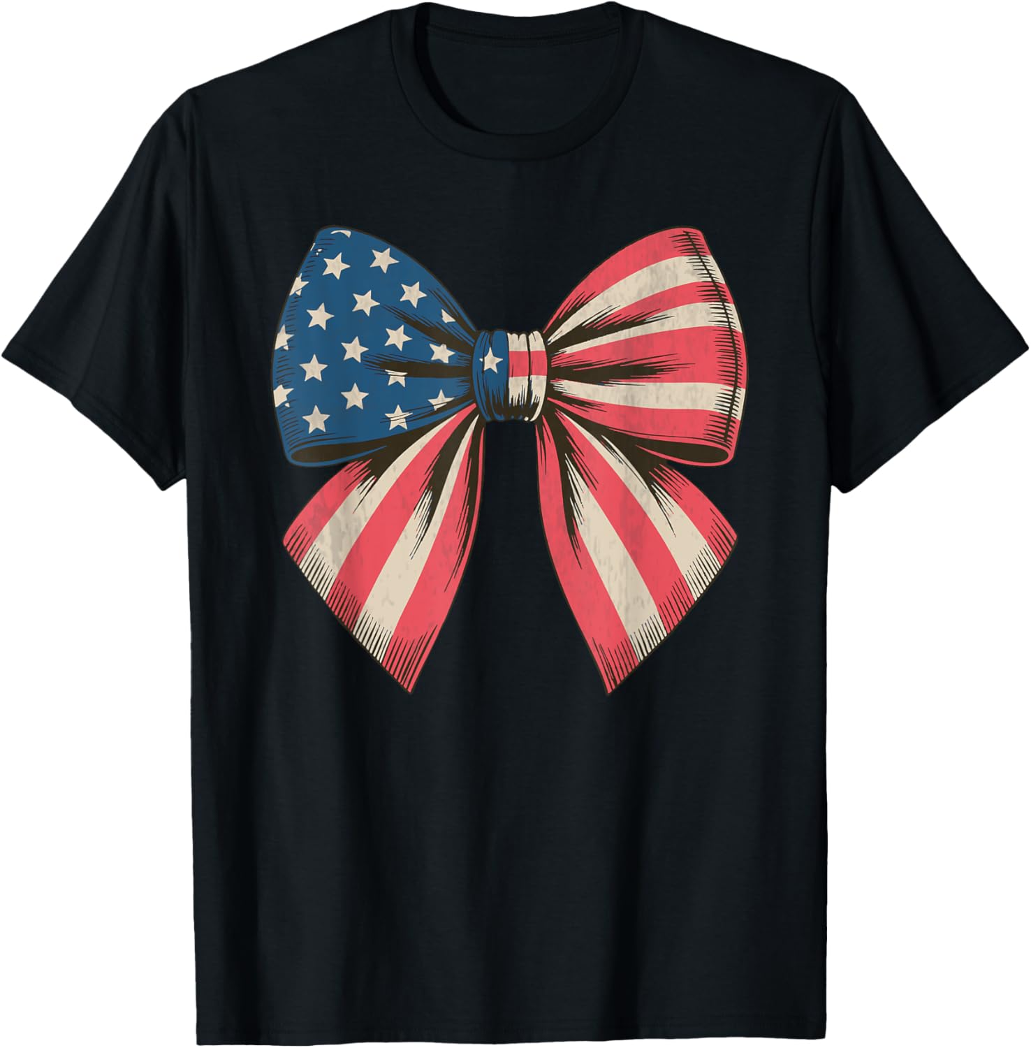 Vintage American Flag Bow 4Th Of July Patriotic Girls Women