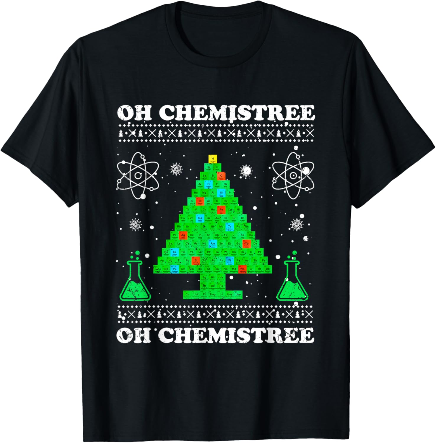 Vintage Oh Chemistree Science Christmas Ugly Chemistry Xmas
