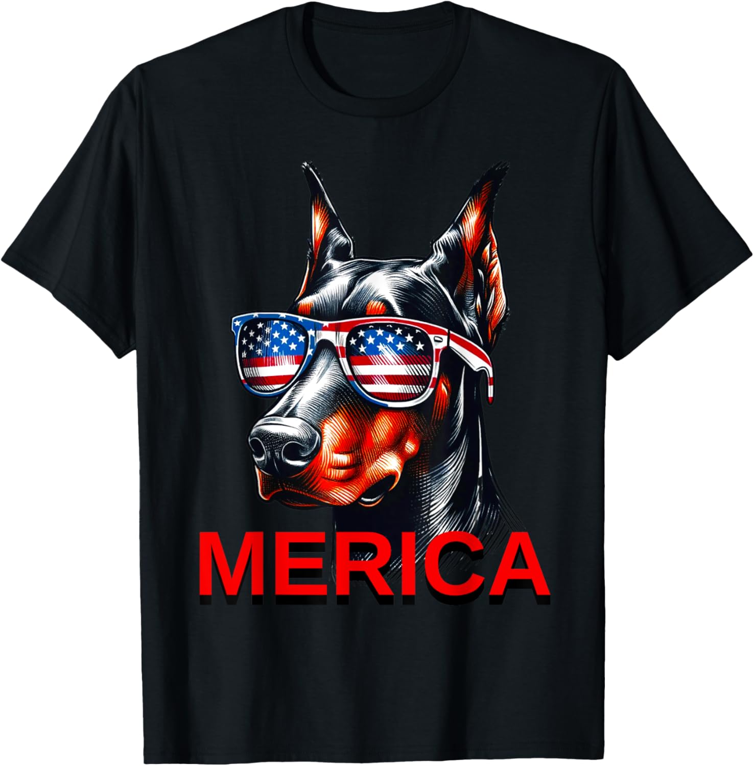 Merica Doberman American Flag 4Th Of July Sunglasses