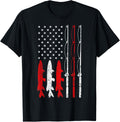 Fishing Rod American Flag Vintage Fishing Gift For Fisherman