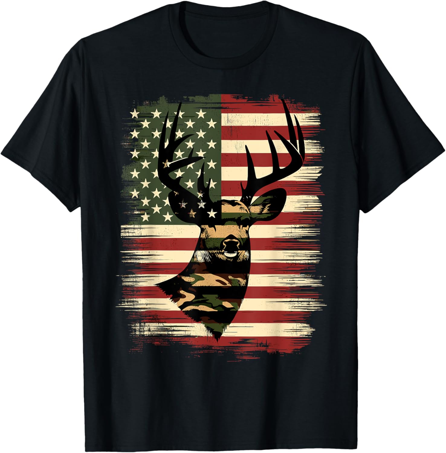 Camo American Flag Hunting Deer Hunter