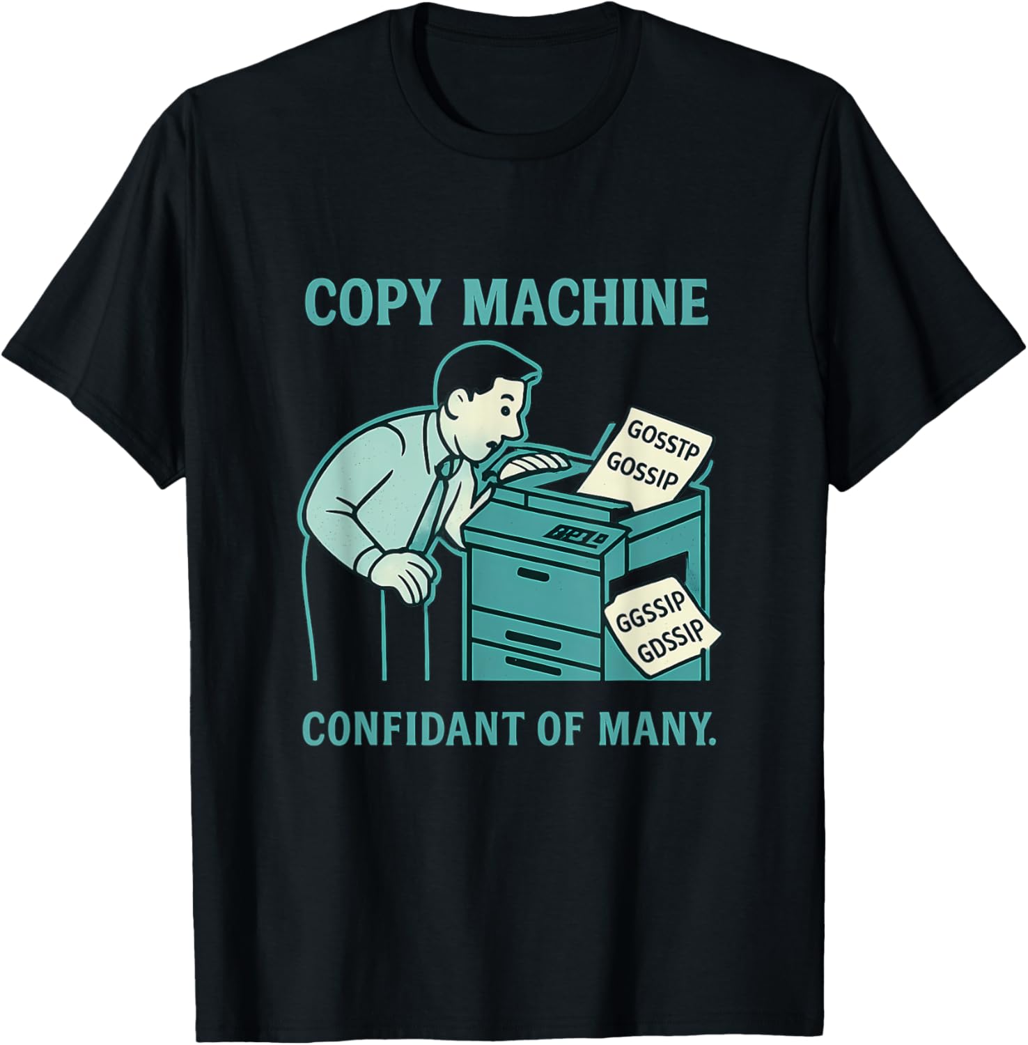 Copy Machine Confidant Office Humor Graphic Print