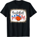 Basketball Mom Shirts Women Mama American Flag 4Th Of July