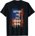 American Flag Vintage Retro Support Us Border Patrol