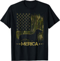 Vintage Camouflage Usa Flag Merica Dachshund Dog Silhouette