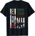 Distressed American Flag Autism Papa Bear Awareness