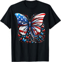 Butterfly Usa Flag Cute 4Th Of July Funny American Butterfly