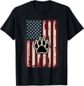 American Flag With Dog Paw Print