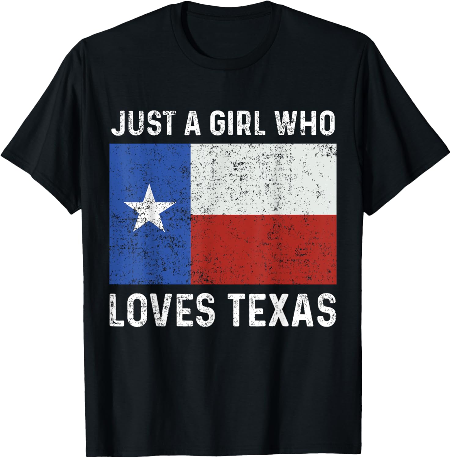 Girl Love Texas Flag Star State Usa