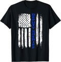 Deputy Sheriff Shirts For Men Thin Blue Line American Flag
