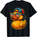 Cute Rubber Duck With Sunglasses Usa Flag Duckie 4Th Of July