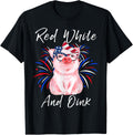 Red White And Oink Cute Pig 4Th Of July Usa Flag Patriotic