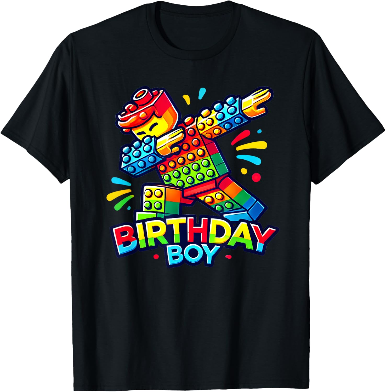 Birthday Boy Dabbing Master Builder Blocks Bricks Birthday Design 69