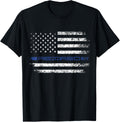 Police Officer Thin Retired Blue Line American Flag