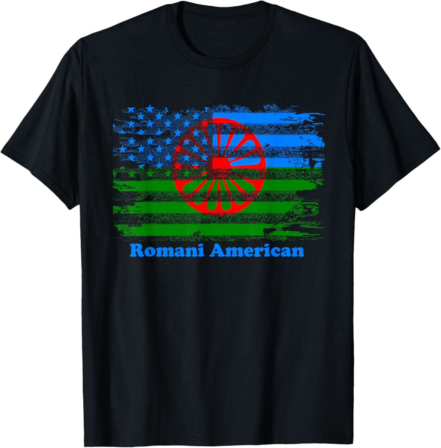 Romani American Flag T Shirt