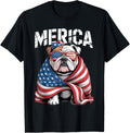 Merica English Bulldog Patriotic American Flag 4Th Of July